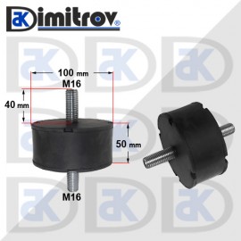 Антивибрационен тампон М16 х Ø 100 х 50 mm